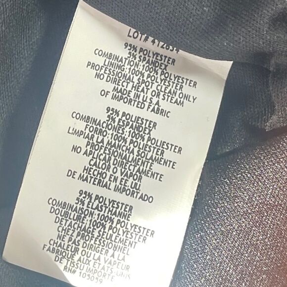 Xscape Black Beaded Illusion Side Stretch Jersey Dress Sz 4 - Picture 6 of 7